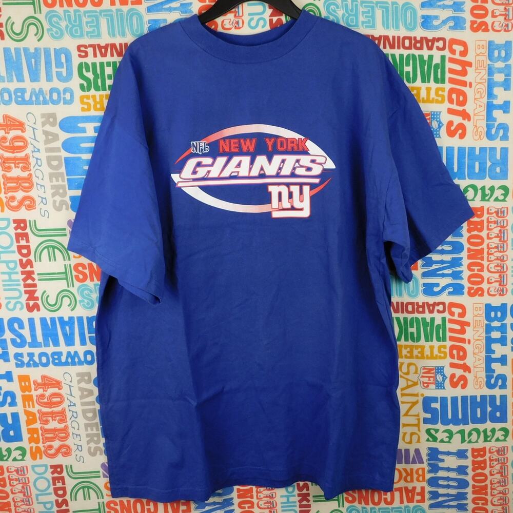 Vintage NY Giants Logo T Shirt Size XL Pro Star Deadstock NFL NWOT 90s